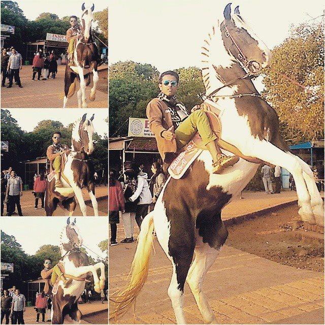 Faraaz Kazi on horse